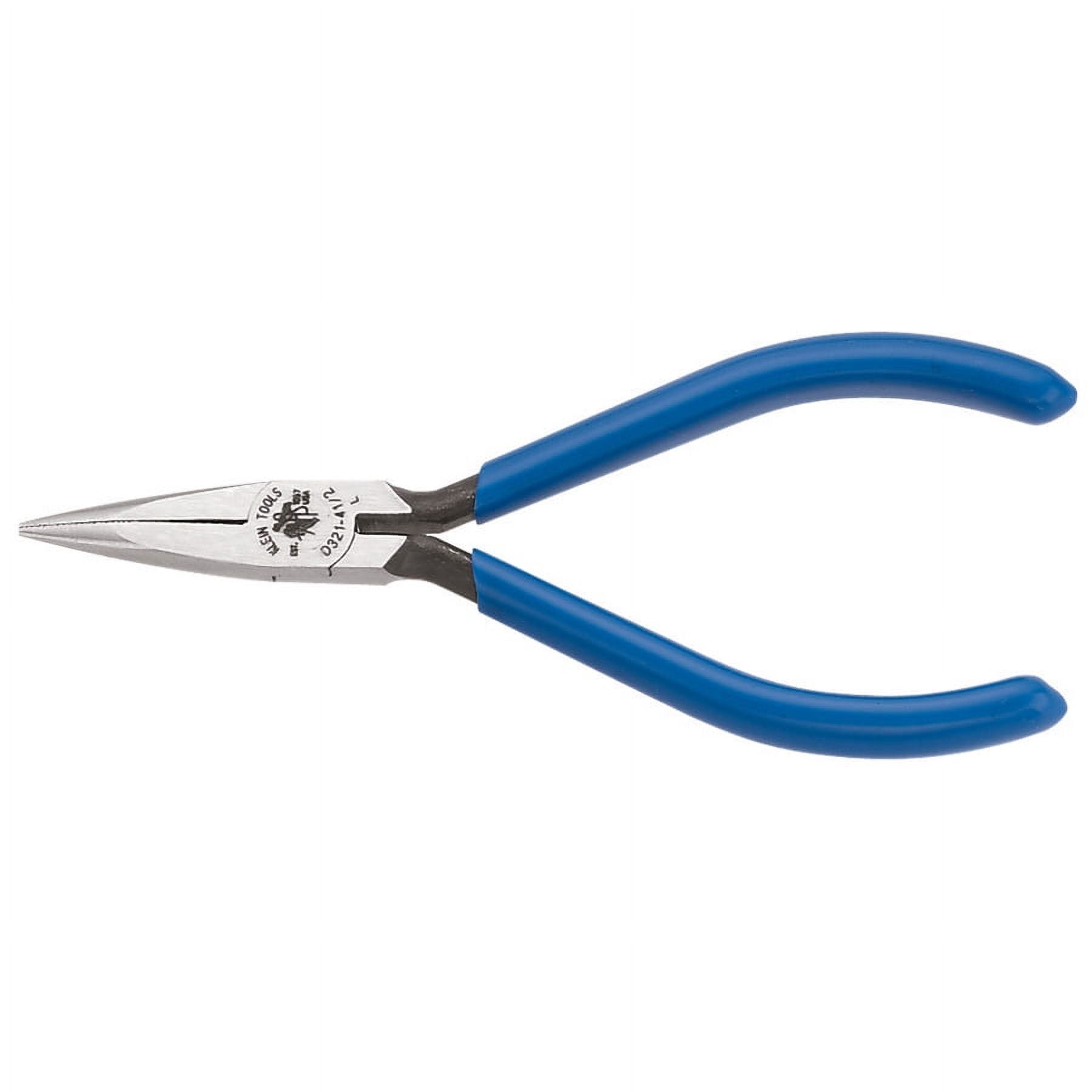 Klein Tools Long-Nose Pliers Midget Slim-Nose 4-3/4" coil spring