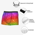 thumbnail image 6 of Fotbe Colorful Glitter Men’s Total Support Pouch Boxer Briefs, X-Temp Cooling, Moisture-Wicking Underwear, Regular, Long-leg and Trunk-Large, 6 of 9