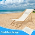 thumbnail image 2 of Inteprter Reemplazo de silla de playa de lona, tela impermeable y duradera, hecha de lona de secado rápido. Decoración del hogar raya roja, 2 of 6