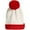 1 Pack, variant on SSLR Adult Beanie Hat Christmas Beanie Hat Red White Knitted Pompom Cuff