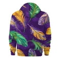 thumbnail image 4 of Resicozy Mardi Gras Full-Zip Up Hooded Casual Sweatshirts with Pockets Long Sleeve Sweatshirt Sports 2026 Hooded Jackets Purple 2XL, 4 of 4