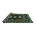 thumbnail image 2 of Ahgly Company Indoor Square Persian Turquoise Blue Traditional Area Rugs, 5' Square, 2 of 4