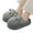 Grey, variant on Cute Cat House Slippers for Women Platform Slip on Shoes Home Bedroom Plush Fuzzy Slippers