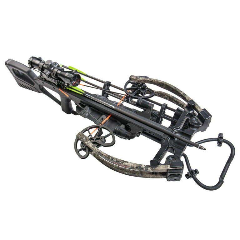 BearX Intense Ready to Shoot Crossbow Package with Scope Quiver Bolts Cocking Rope and Wax Strata Finish