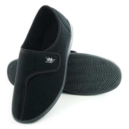 

EUROPEAN SOFTEST Men s 80D Memory Foam House Shoes with Adjustable Closure