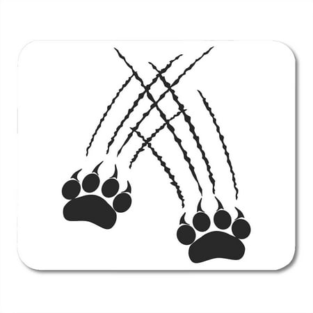 KDAGR Claw Footprints of Big Cat Paws Panther Tiger Traces Lion Cougar Jaguar Mousepad Mouse Pad Mouse Mat 9x10