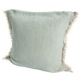 thumbnail image 6 of LR Home Avery Turkish Cotton Poly Filled Pillow in Green, 20" x 20", 6 of 10