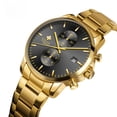 thumbnail image 4 of Reloj de hombre con correa de acero de tendencia Reloj de hombre alto Reloj de hombre simple de cuarzo resistente al agua, 4 of 6