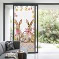 thumbnail image 4 of Easter Bunny Eggs Window Privacy Film, Spring Tulips Rustic Rabbits Colorful Plaid Static Cling UV Sun Blocking Tint Film Heat Control Windows Films for Bedroom Bathroom, Window Stickers 35.4"x78.7", 4 of 8