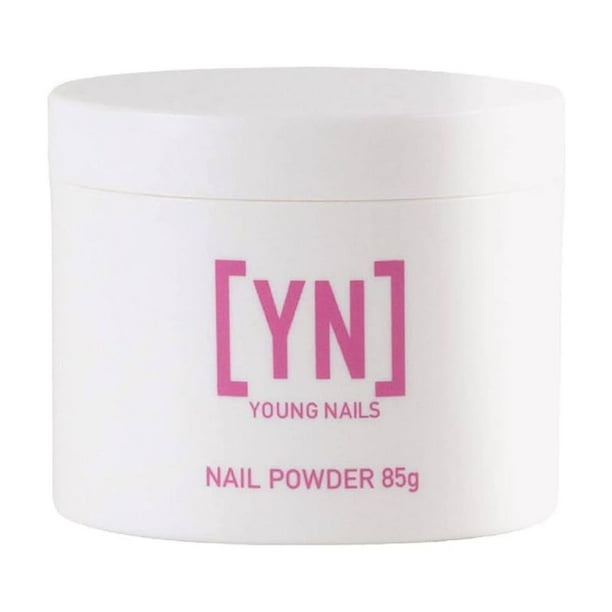 Polvo Acrylic Core Powder Young Nails, autonivelante, 85 g, color blanco