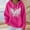 Hot Pink, variant on 2026 Spring Hoodie Black Hoodie Long Sleeves Round Neck Cropped Zip Up Hoodie Angel Y2K Cardigan Casual Wear Hoodie(3XL)