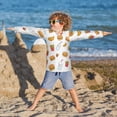 thumbnail image 6 of Fast Food Cartoon Boys' Rash Guard Shirts UPF 50 Plus Sun Protection Short Sleeve Swim Tees 11-12T, 6 of 7
