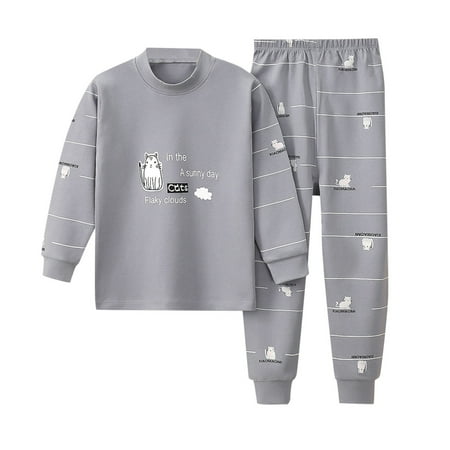 

Toddler Children Kids Sleepwears Cartoon Printed Girls Boys Long Sleeve Top And Pants Sleepwear Clothes Cotton 2 Piece Pajama Set Novelty Gift Clothes For Child