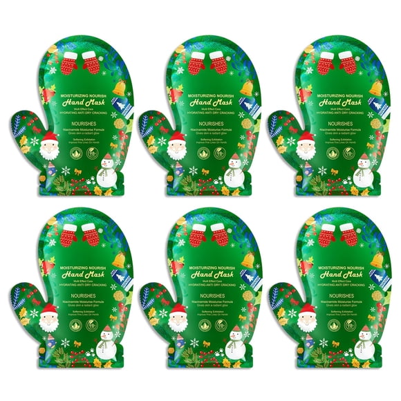 Mascarillas hidratantes para manos, 6 unidades, guantes hidratantes para hombres y mujeres, suaves, de larga duración, exfoliantes suaves, mascarillas de spa, hidratante, set de regalo de belleza para