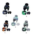 thumbnail image 3 of Qarigey Sombrero Bufanda Mitones Conjunto con patrones de dinosaurio Diseño de orejeras Gorros para niños Animal Lindo Piezas de invierno Type2 NO2, 3 of 6