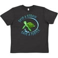 thumbnail image 3 of Inktastic Skip a Straw Save a Turtle with Cute Green Sea Turtle Youth T-Shirt, 3 of 5