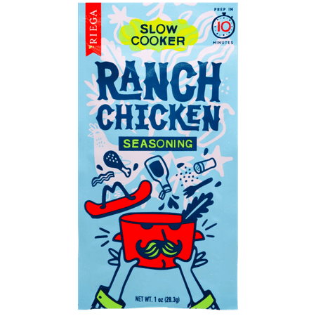 Riega Ranch Chicken Gluten-Free Slow Cooker Seasoning Mix, 1 Oz – Perfect for Easy Meals