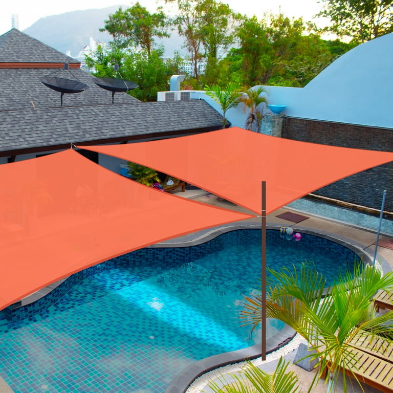 2x Sun Shade Sail Patio Outdoor Canopy Pool UV Block Cover Triangle Square  Shade