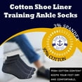 thumbnail image 4 of Yacht & Smith Wholesale Boys and Girls 97% Cotton Shoe Liner Training Socks Size 6-8, No Show Thin Low Cut Sport Ankle Socks (Navy, 24), 4 of 7