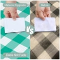 thumbnail image 2 of Round Waterproof Vinyl Table Cloth, Buffalo Flannel Backed Tablecloth, Wipeable Plastic Table Cover for Dinner, Kitchen, Picnic (60", Green and White), 2 of 5