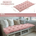 thumbnail image 2 of Bench Cushion for Indoor Furniture 40x20 in Velvet Thicken Indoor Window Seat Cushion, Piano Sofa, Entryway Storage, Bay Window Tufted Patio Porch Swing Bench Pad Memory Foam(Blush Powder), 2 of 12