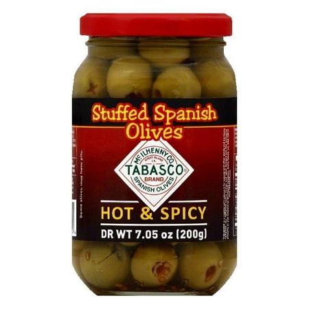 Tabasco Hot & Spicy Stuffed Spanish Olives, 7.05 OZ (Pack of
