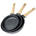 YIIFEEO Nonstick Frying Pan Set, Granite Skillet Set with 100 PFOA