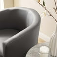 thumbnail image 6 of Modway Divulge Modern Faux Leather Armchair and Ottoman in Gray, 6 of 7