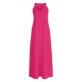thumbnail image 5 of Shihyeh Women's Summer Maxi Dress Flowy V Neck Sleeveless Casual Beach Vacation Sundresses Boho Long Dress, 5 of 6