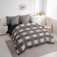 thumbnail image 3 of Homewish Check Geometric 7-Piece Twin Bedding Sets,Modern Geometric Pattern Bedding Comforter Set,Brown Gray Sheet Sets For Boys Teens,Ultra Soft Home Decor Reversible, 3 of 8