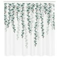 thumbnail image 3 of Ambesonne Eucalyptus Shower Curtain, Minimal Branches Leaf, 69"Wx75"L, Grey Teal and Pale Salmon, 3 of 3