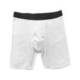 thumbnail image 1 of B91xZ Cotton Boxer Briefs for Men Breathable Comfortable Trunks,White M, 1 of 3
