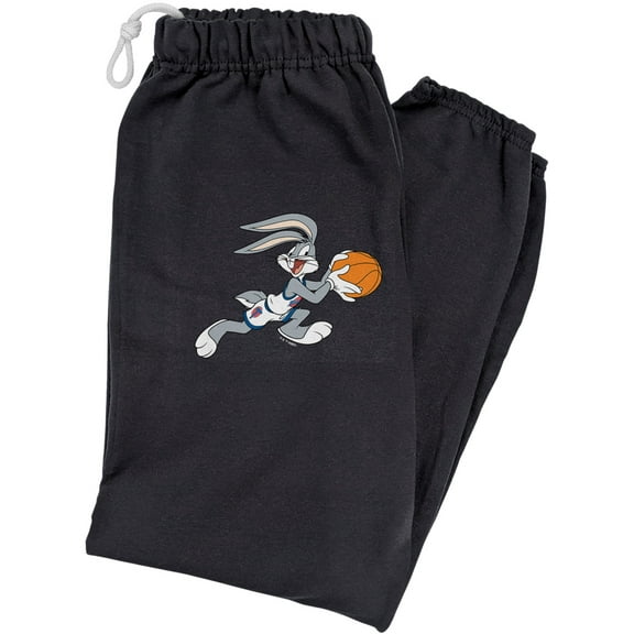 Space Jam Bugs Bunny Unisex Jogger Sweatpants for Men and Women, Black, X-Large