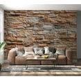 thumbnail image 7 of Tiptophomedecor Background & Patterns Wallpaper Wall Mural - Modern Copper Slate Stone Wall, 7 of 7
