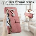 thumbnail image 3 of Allytechgroup 2 in 1 Wallet Case for Samsung Galaxy Z Fold 7, Magnetic Detachable Back Cover with Zipper Pocket Cards Slots Stand RFID Blocking Shockproof Phone Case for Galaxy Z Fold 7,Pink, 3 of 9
