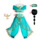 thumbnail image 1 of Disney Jasmine-Vestido de princesa aladdín, lámpara mágica, disfraz de fiesta de cumpleaños para niñas, Top + pantalón + diadema, ropa de carnaval, 1 of 4