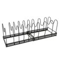 thumbnail image 2 of ER Estante para ollas, estante de almacenamiento de cocina de acero inoxidable con 10 compartimentos ajustables, perfecto para utensilios de cocina, sartenes, ollas y tapas (negro) Rojo Verde, 2 of 5
