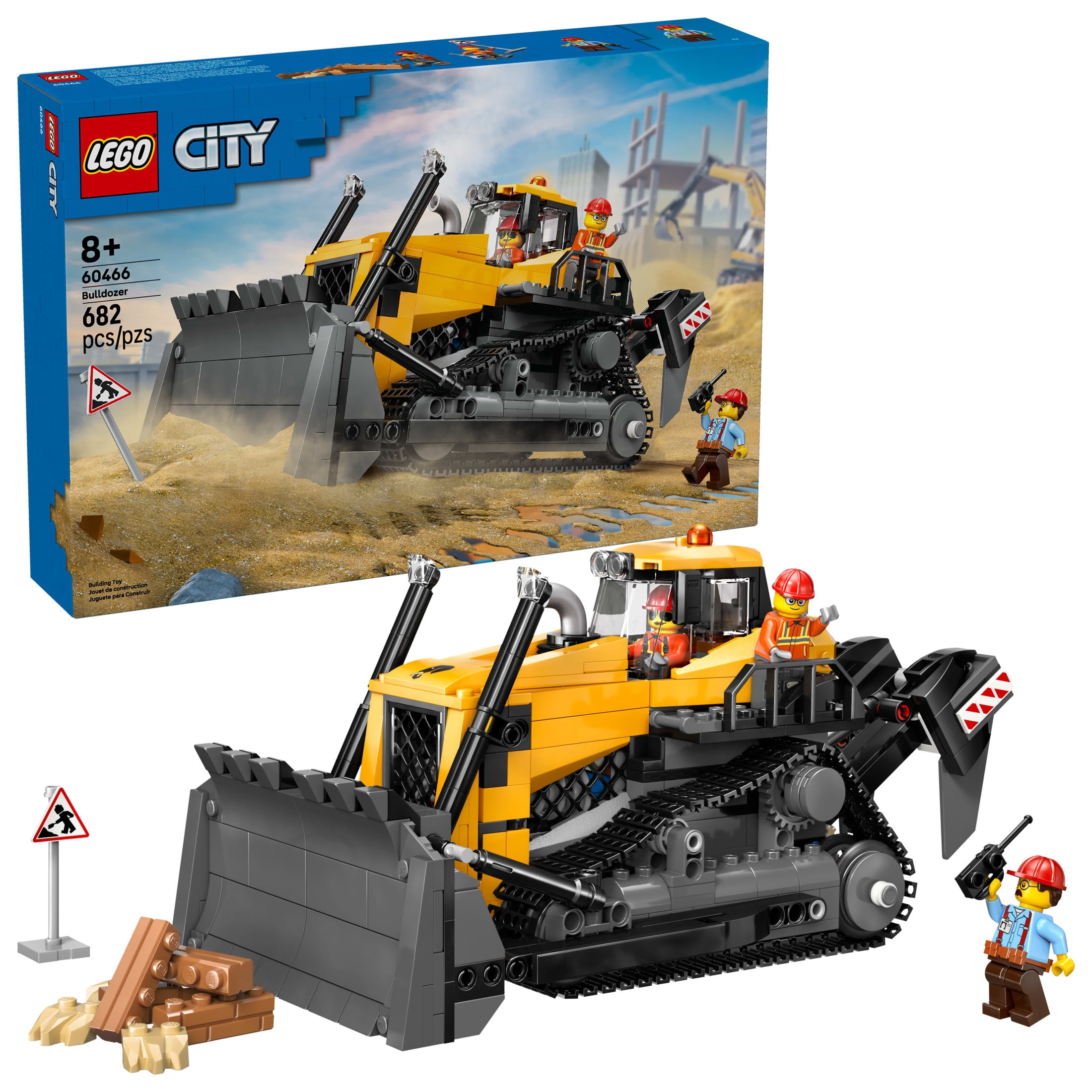 LEGO City Yellow Construction Bundle: Excavator, Bulldozer, and Crane