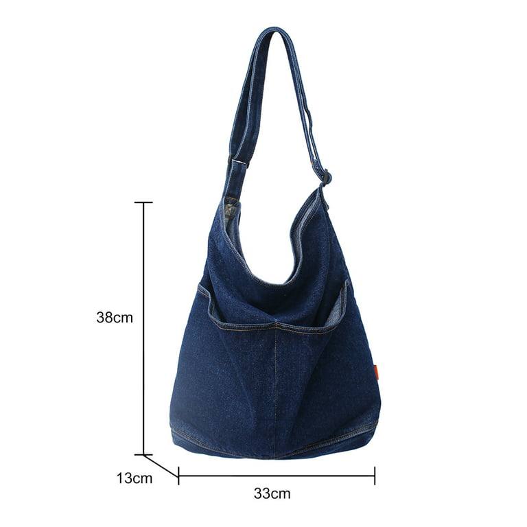 Large Capacity Denim Women Shoulder Bag Fashion College Student