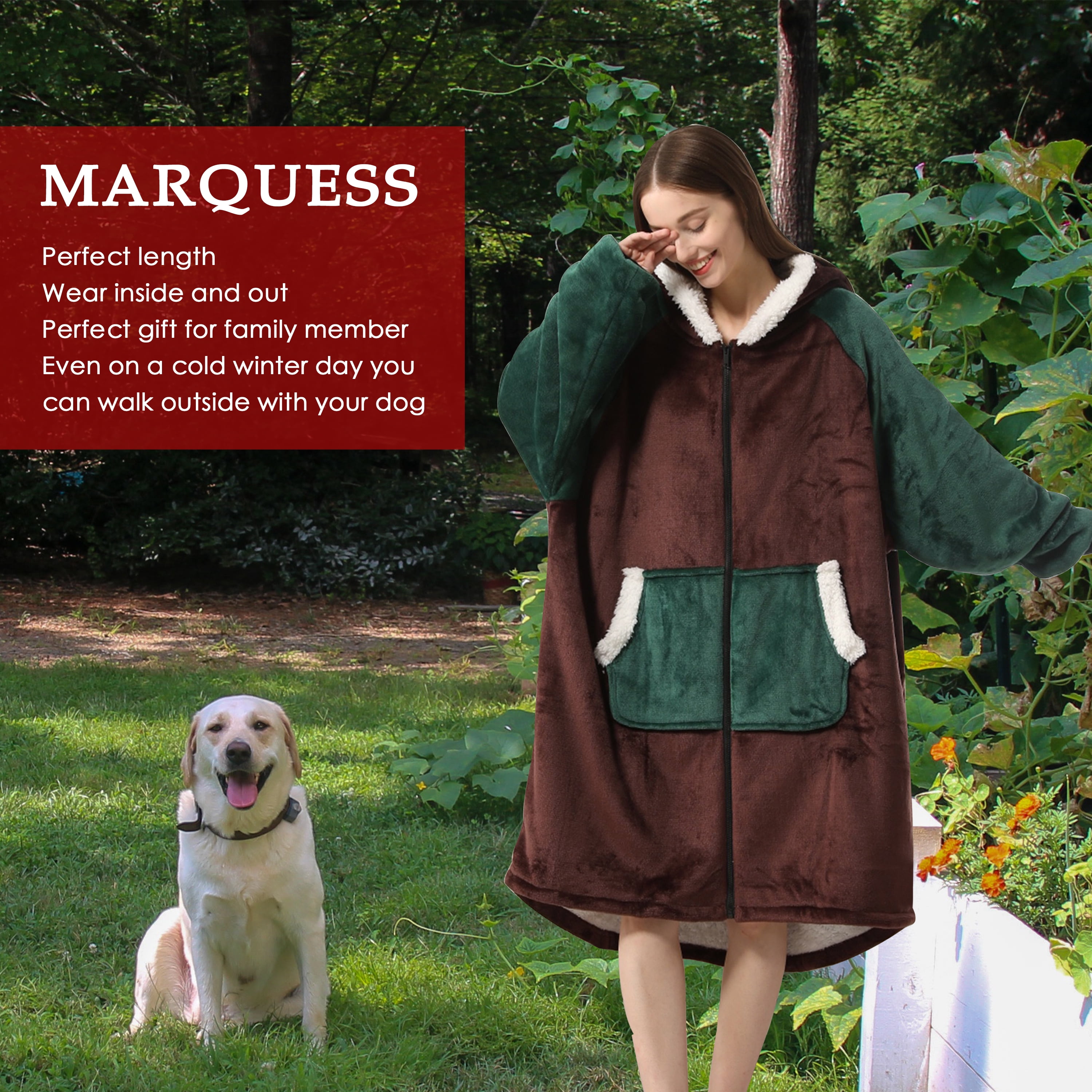 Oversized Wearable Blanket Hoodie, Sherpa Blanket Throws Hoodie Sweatshirt for Women Men