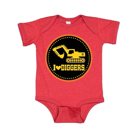 

Inktastic Digger Construction Truck Boys Gift Baby Boy Bodysuit