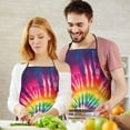 thumbnail image 5 of Colorful Tie Dye Pattern Apron-Garden Aprons for Women with Pockets-Cotton Linen Waterproof Kitchen Cooking Gardening Aprons Adjustable for Kitchen,Cooking,BBQ and Salon 33x27 Inch, 5 of 7