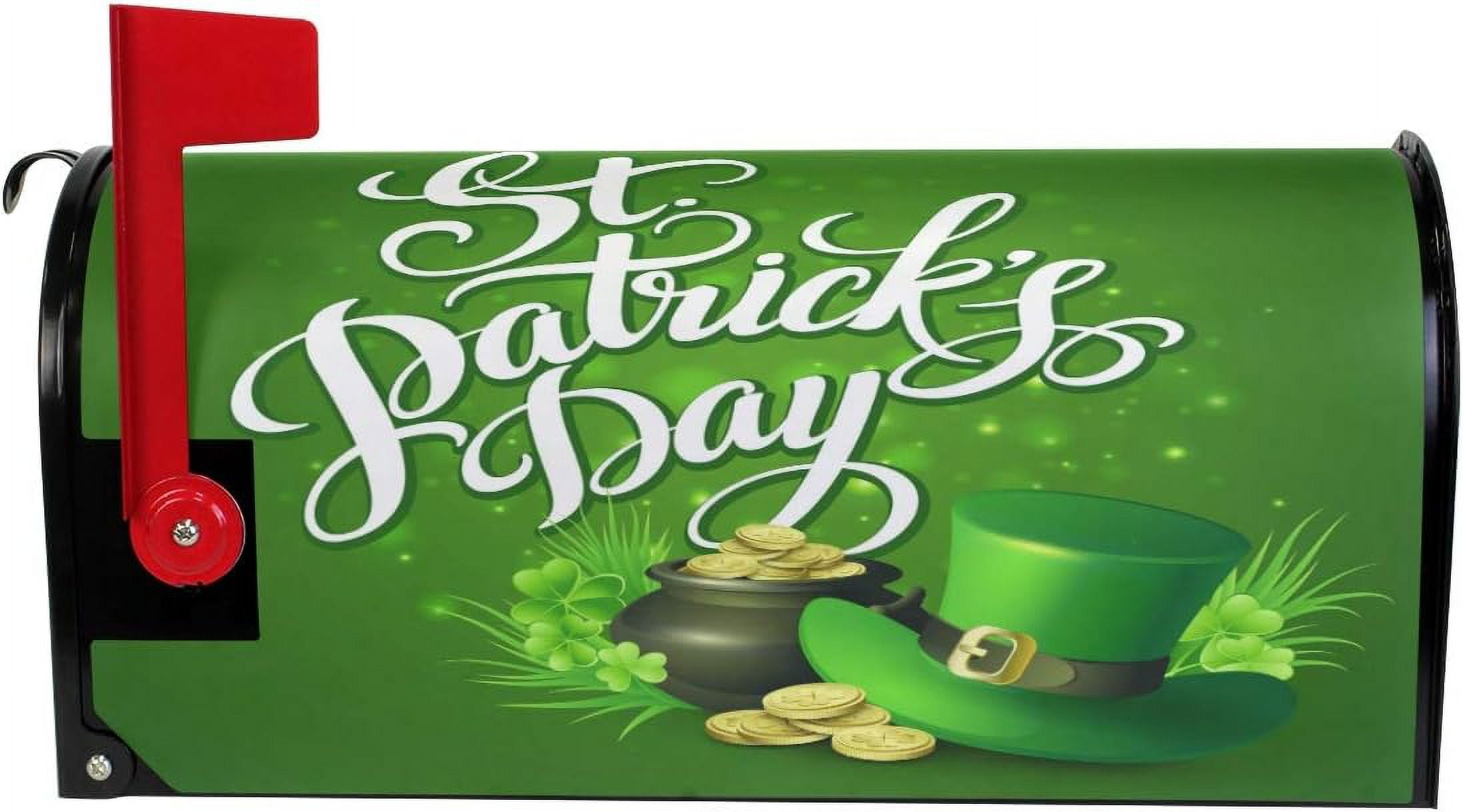 St Patrick''s Day Magnetic Magnetic Mailbox Cover Standard Size for Garden Yard Outdoor Decorations-18 x 20.8"