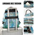 thumbnail image 4 of JIALIOU Mini Backpack Purse for Women Quilted Casual Daypack Small Travel Shoulder Bag, Blue Green Floral Stained Glass, 4 of 7