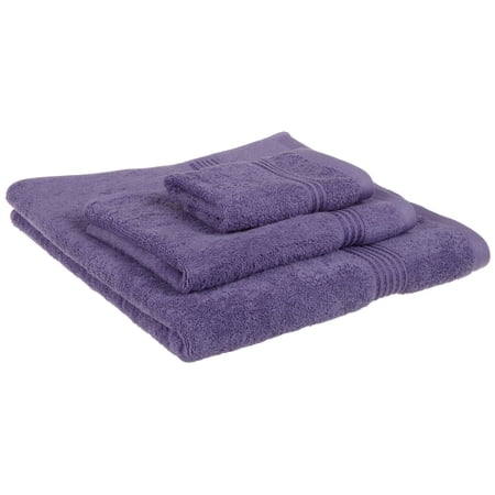 Egyptian Cotton 600 GSM, 3-Piece Towel Set, 1 Bath, 1 Hand, 1 Face Royal Purple