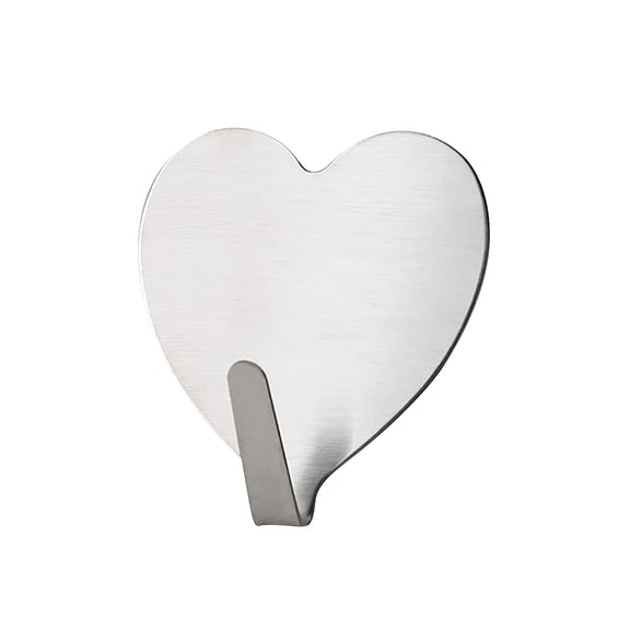 Wovilon Female Heart Love Sticky Hook Stainless Steel Bead Heart-Shaped Sticky Hook Home Tool Kit Tools & Home Improvement