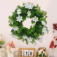 thumbnail image 3 of Plastic Spring/Summer Wreath - with Leaves, Plastic Material. For Front Door, Wall, Wedding, Party, Indoor/Outdoor Use, 3 of 5