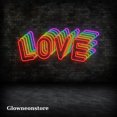 thumbnail image 3 of Glowneon Handmade Love Lgbt Neon Sign, Love Lgbt Led Light, Love Lgbt Led Sign, Love Rainbow Neon, 3 of 4