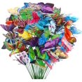 thumbnail image 1 of 75 estacas decorativas de mariposas impermeables 3D para jardín, para decoración navideña de interiores y exteriores., 1 of 5