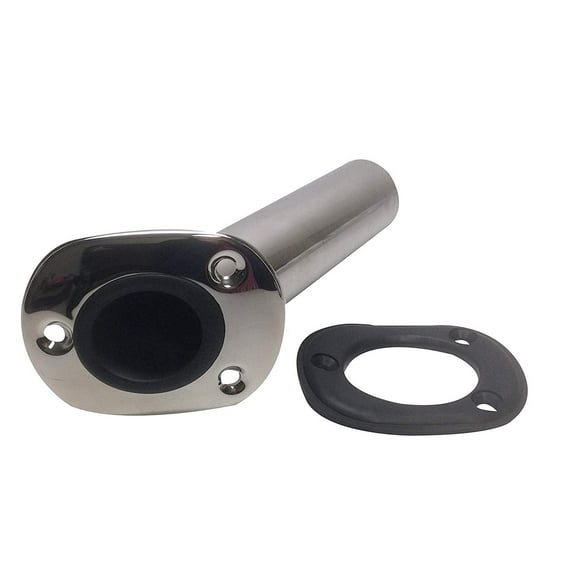 STAINLESS STEEL 304 FISHING ROD HOLDER 9.5" FLUSH MOUNT 30 DEGREES MARINE BOAT